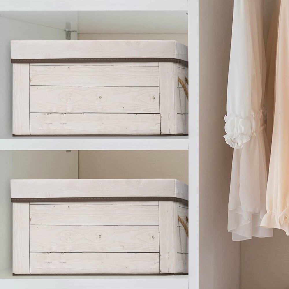 Memory Box for Keepsake, Decorative Storage Boxes with Lids and Handles for Stor - Picture 2 of 7